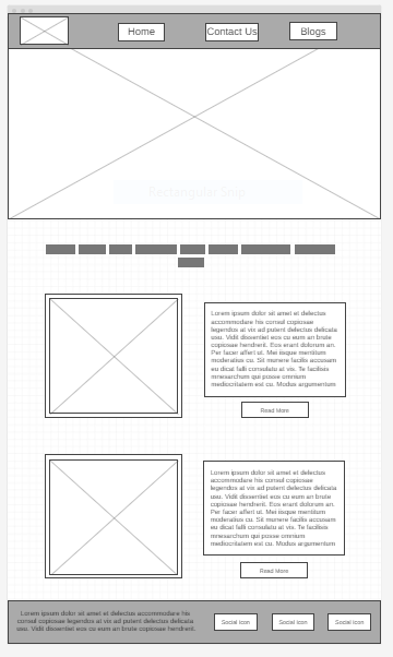blog page wireframe